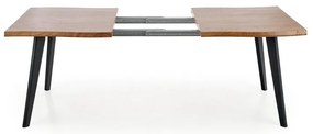 Jedálenský stôl Dickson 120 cm, prírodné drevo / čierna