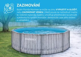 Marimex | Bazén Marimex Florida 3,05x0,91 m so zabudovaným skimmerom - ŠEDÉ DREVO | 10340316