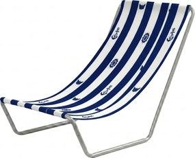 Skladacie plážové ležadlo SAND MARINE, bielo-modré