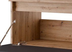 Závesná TV skrinka Asko Living, 135 cm, dub artisan/antracit