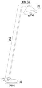 Argon 4999 - Stojacia lampa GABIAN 1xE27/15W/230V čierna