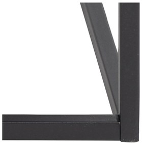 Čierny konferenčný stolík s doskou v dekore jaseňového dreva 80x80 cm Willford – Actona