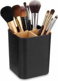 Arte Regal Kozmetický stojan s 3 prepážkami - na make-up, štetce, kefky BERILO, čierny