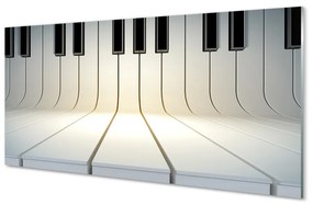Obraz na skle klávesy klavíra 100x50 cm