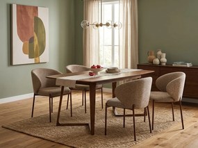 Jedálenská stolička KIOTO, orech/béžová