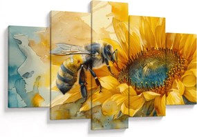 Obraz - Včielka, akvarel (150x105 cm)