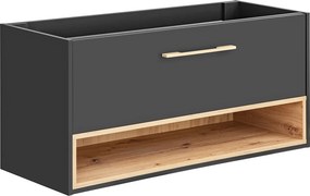 Comad Kúpeľňová skrinka pod umývadlo Borneo Cosmos 120 vesmírne sivá/dub artisan