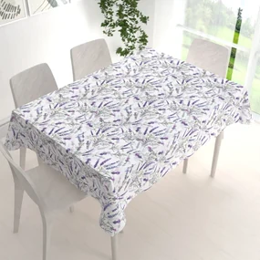 Biante Teflónový obdĺžnikový obrus TF-072 Levandule na bielom 140x180 cm