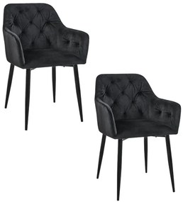 Set dvoch jedálenských stoličiek SJ.030 čierne
