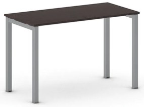 Kancelársky stôl PRIMO SQUARE, 120x60 cm, sivostrieborná podnož, wenge