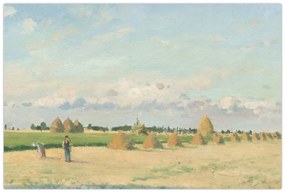 Obraz - Camille Pissarro, Landscape, Ile de France, reprodukcia (90x60 cm)