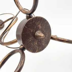 Luster na reťazi COBRA 5xE27/60W/230V bronz/patina