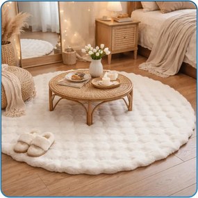 Koberec Rabbit Bubble biely kruh