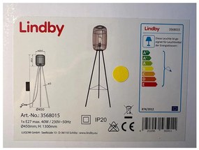 Lindby Lindby - Stojacia lampa MARLY 1xE27/40W/230V LW1315