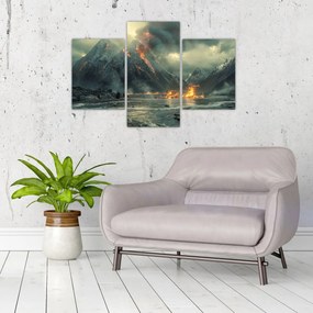Obraz - Erupcia sopky (90x60 cm)