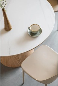 Okrúhly jedálenský stôl s doskou z kameňa ø 115 cm Almira – White Label