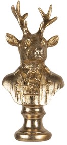 Zlatá busta jeleňa v obleku - 9 * 8 * 17 cm