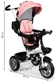 Otočná trojkolka, ružová, ECOTOYS