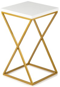STOJAN NA KVETINÁČ LOFT6 40X24X24 CM ZLATÁ/BIELA