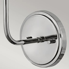 Hinkley HK-CLARKE1-PN-WH - Nástenná lampa CLARKE 1xE27/40W/230V chróm/biela