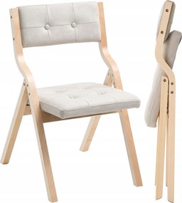 Vevor Skladacia záhradná stolička 4ks s vankúšom a dreveným rámom