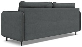 Tmavosivá rozkladacia/s úložným priestorom pohovka 226 cm Luana – Makamii