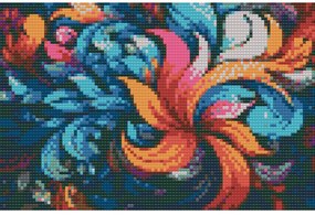 Gario Diamantové maľovanie Abstraktné listy Rozmery: 40 x 60 cm, Rámovanie: Iba zrolované plátno, Diamanty: Okrúhle