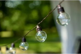 LED solárna dekoratívna svetelná reťaz 30× LED, 8 funkcií, 500 mAh, 10,6 m, IP67, teplá biela