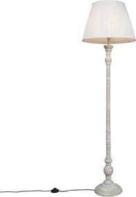 Inteligentná stojaca lampa sivá so skladaným tienidlom bielym vrátane Wifi A60 - Classico