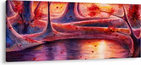 Obraz čarovného lesa (120x50 cm)