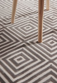 ELLE Decoration, Kusový koberec Perles 106190 Cream Grey z kolekcie Elle, 120x170, šedá, obývacia izba