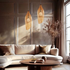 Toolight - Moderná sklenená stropná lampa E27 60W APP892-1CP, čierna-zlatá, OSW-05693