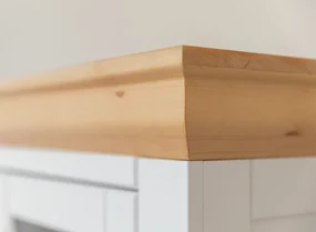 PROXIMA.store - Rustikálna drevená vitrína 1s.2 úzka - MARONE ELITE FARBA: biela - prírodná borovica