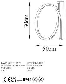 LED nástenné svietidlo v zlatej farbe ø 30 cm Halka – Opviq lights