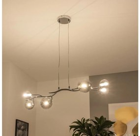 Brilagi - LED luster na lanku MISTEL 6xG9/3W/230V čierny chróm/dymová
