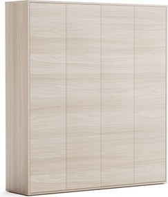 Kancelárska spisová skriňa BLOCK, 4× dvere, 800 × 400 × 1748 mm, dub prírodný