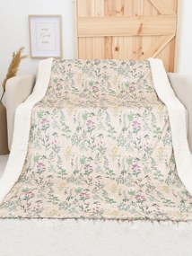 Baránková deka mikroplyš Digital 150 × 200 cm – Bianca béžová