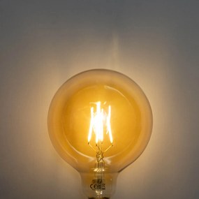 Sada 5 ks E27 3-stupňová stmievateľná LED lampa zlatá G125 4W 450lm 2700K