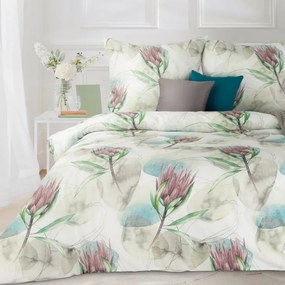 EUROFIRANY Bavlnená posteľná súprava s potlačou 160 x 200 cm, 2 ks. 70 x 80 cm viacfarebná