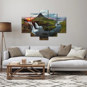 Obraz - Kirkjufell pri západe slnka (150x105 cm)