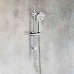 Invena Gabro, sprchový stĺp 70cm s ručnou sprchovou hlavicou, ručná hlavica 2-funkcie, chrómová, INV-AU-3P-Z01-V