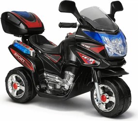 LEAN CARS Elektrická motorka pre deti HC8051 čierna, LED svetlá a zvuky