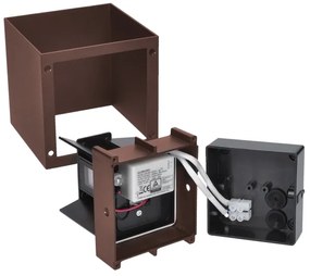 Brilagi - LED Vonkajšie nástenné svietidlo CUBE LED/6W/230V hnedé IP54