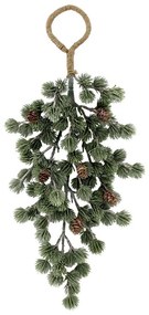 Vianočná závesná srienistá cédrová vetvička so šiškami Fir Branch - 50 cm