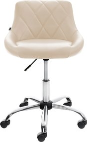 Pracovná stolička Lazio koženka - krémová