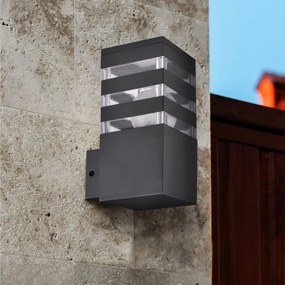 LED RGBW stmievateľné vonkajšie nástenné svietidlo TEKSAS 1xE27/12W/230V IP44 antracit