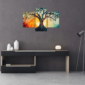 Obraz – Mozaika – slnko a strom I. (90x60 cm)