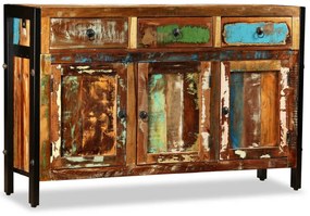 vidaXL Komoda, masívne recyklované drevo, 120x35x76 cm