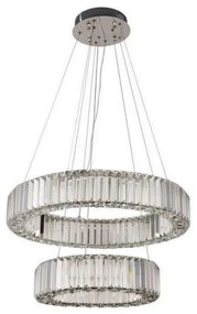 LED Stmievateľný luster na lanku LED/65W/230V 3000-6500K chróm + diaľkové ovládanie