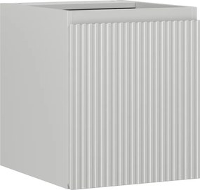 Mexen Rivel, kúpeľňová skrinka 40 cm, 1 dvierka, s drážkami, sivá matná, 91A21-04047-1-BF62